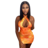 CC-removebg-preview (1) Robe courte sexy pour femme, couleur orange dégradé
