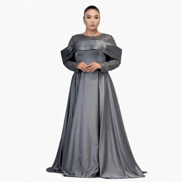 Chic Robe et Féminine  longue grise